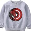 Niños Niñas Superhero Flip Lentejuelas Color Moda sudadera de manga larga Algodón (3-8 años)