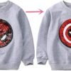 Niños Niñas Superhero Flip Lentejuelas Color Moda sudadera de manga larga Algodón (3-8 años)